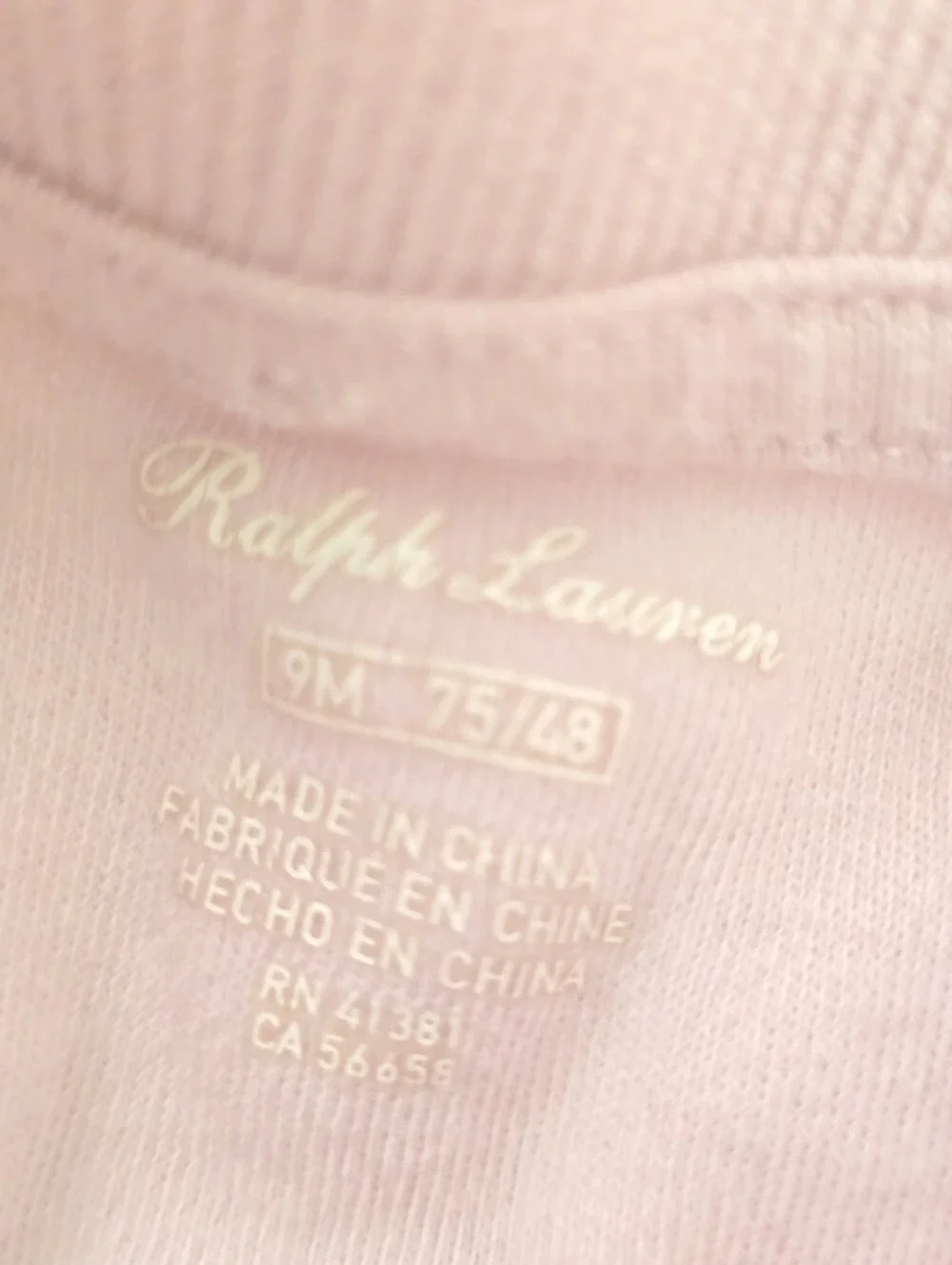 Ralph Lauren Pink Cotton Polo One-Piece for Baby